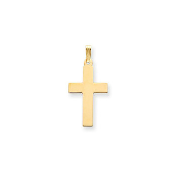 14K Yellow Gold Cross Charm 38mm length - (A83-281) 14K Yellow Gold Cross Charm 38mm length - (A83-281)