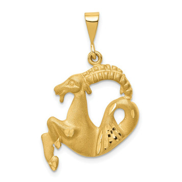 14K Yellow Gold Capricorn Zodiac Charm - (A83-726) 14K Yellow Gold Capricorn Zodiac Charm - (A83-726)