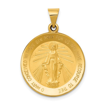 14K Yellow Gold Miraculous Medal Pendant 22mm width - (A97-952) 14K Yellow Gold Miraculous Medal Pendant 22mm width - (A97-952)