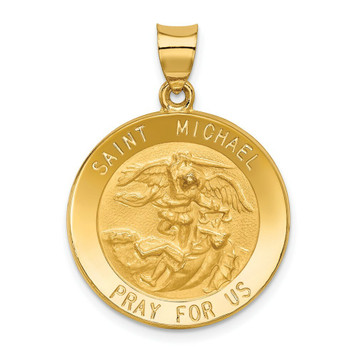 14K Yellow Gold Saint Michael Medal Pendant 22mm width - (A97-997) 14K Yellow Gold Saint Michael Medal Pendant 22mm width - (A97-997)