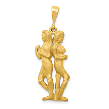 14K Yellow Gold Gemini Zodiac Charm - (A83-859) 14K Yellow Gold Gemini Zodiac Charm - (A83-859)