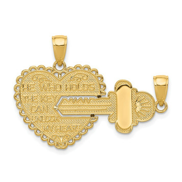 14K Yellow Gold Break-Apart Heart Charm - (A86-459) 14K Yellow Gold Break-Apart Heart Charm - (A86-459)