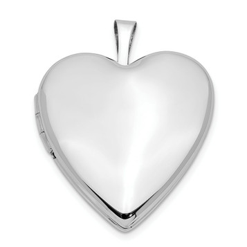 14K Yellow Gold 20mm White Gold Plain Polished Heart Locket 25x20mm - (A99-744) 14K Yellow Gold 20mm White Gold Plain Polished Heart Locket 25x20mm - (A99-744)