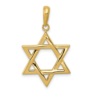 14K Yellow Gold Star of David Pendant 33mm length - (A85-209) 14K Yellow Gold Star of David Pendant 33mm length - (A85-209)
