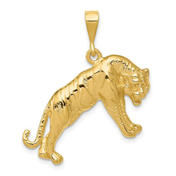 14K Yellow Gold Tiger Charm - (A83-719)