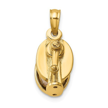 14K Yellow Gold 3-D Moveable Pencil Sharpener Charm Pendant - (A92-373) 14K Yellow Gold 3-D Moveable Pencil Sharpener Charm Pendant - (A92-373)
