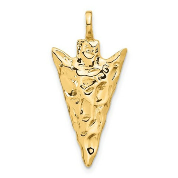 14K Yellow Gold Arrow Head Charm - (A82-479)
