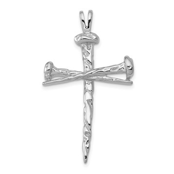14K White Gold Cross Charm 42mm length - (B11-539) 14K White Gold Cross Charm 42mm length - (B11-539)