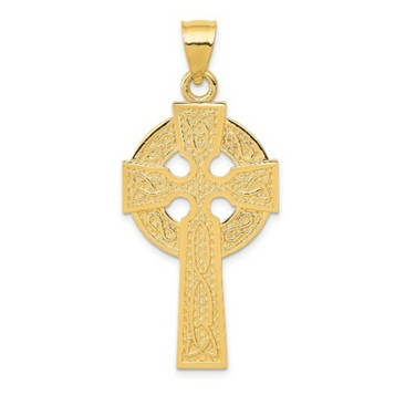 14k Yellow Gold Polished Celtic Cross Pendant - (A86-188) 14k Yellow Gold Polished Celtic Cross Pendant - (A86-188)