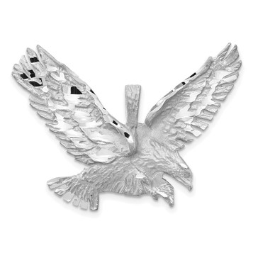 14K White Gold Polished Diamond-cut Eagle Pendant - (A84-306) 14K White Gold Polished Diamond-cut Eagle Pendant - (A84-306)