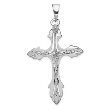 14K White Gold Crucifix Pendant 67mm length - (A83-363)