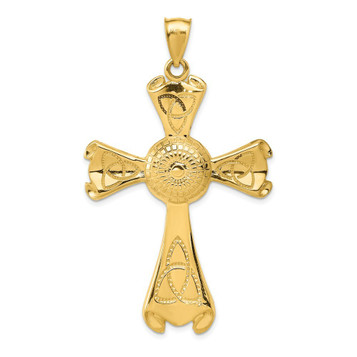 14K Yellow Gold Celtic Cross Pendant 65mm length - (A83-127) 14K Yellow Gold Celtic Cross Pendant 65mm length - (A83-127)