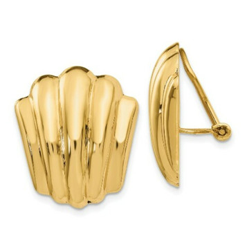 14K Yellow Gold Non-pierced Fancy Earrings 23mm length - (B36-827) 14K Yellow Gold Non-pierced Fancy Earrings 23mm length - (B36-827)