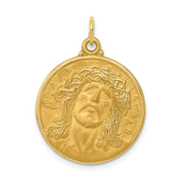 14K Yellow Gold Jesus Medal Pendant - (A98-527) 14K Yellow Gold Jesus Medal Pendant - (A98-527)