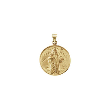 18K Yellow Gold 25mm St. Jude Medal - (B16-401) 18K Yellow Gold 25mm St. Jude Medal - (B16-401)