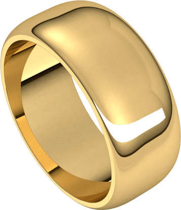 Yellow-Gold-8mm-Standard-Half-Round-Wedding-Band-Side-View2 Yellow-Gold-8mm-Standard-Half-Round-Wedding-Band-Side-View2