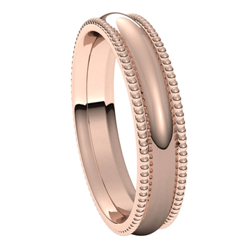 Rose-Gold-4mm-Half-Round-Comfort-Fit-Beaded-Edge-Wedding-Band-Side-View1 Rose-Gold-4mm-Half-Round-Comfort-Fit-Beaded-Edge-Wedding-Band-Side-View1
