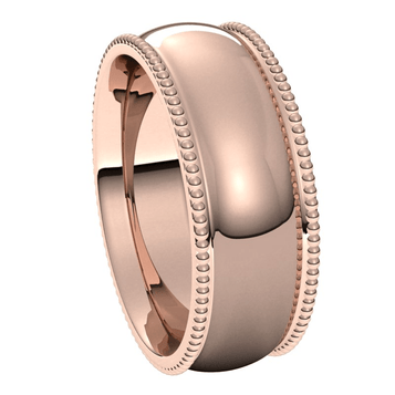 Rose-Gold-7mm-Half-Round-Comfort-Fit-Beaded-Edge-Wedding-Band-Side-View1 Rose-Gold-7mm-Half-Round-Comfort-Fit-Beaded-Edge-Wedding-Band-Side-View1