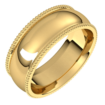 Yellow-Gold-7mm-Half-Round-Comfort-Fit-Beaded-Edge-Wedding-Band-Side-View1 Yellow-Gold-7mm-Half-Round-Comfort-Fit-Beaded-Edge-Wedding-Band-Side-View1