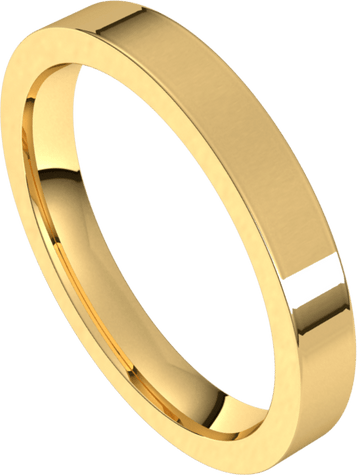 Yellow-Gold-3mm-Comfort-Fit-Flat-Wedding-Band-Side-View1 Yellow-Gold-3mm-Comfort-Fit-Flat-Wedding-Band-Side-View1