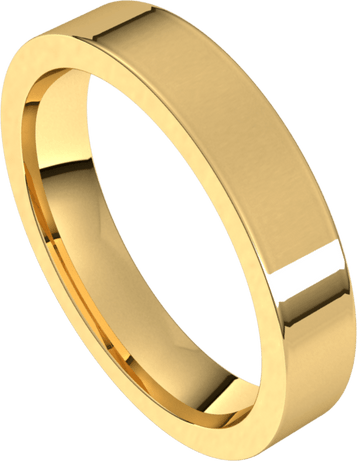 Yellow-Gold-4mm-Comfort-Fit-Flat-Wedding-Band-Side-View1 Yellow-Gold-4mm-Comfort-Fit-Flat-Wedding-Band-Side-View1