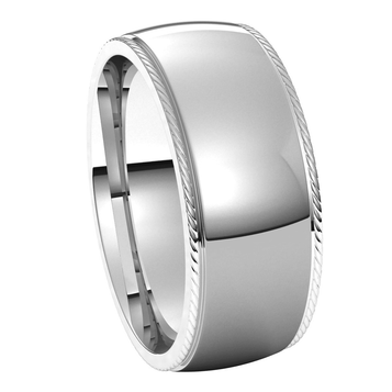 White-Gold-8mm-Half-Round-Comfort-Fit-Rope-Edge-Wedding-Band-Side-View1 White-Gold-8mm-Half-Round-Comfort-Fit-Rope-Edge-Wedding-Band-Side-View1