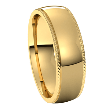 Yellow-Gold-6mm-Half-Round-Comfort-Fit-Rope-Edge-Wedding-Band-Side-View1 Yellow-Gold-6mm-Half-Round-Comfort-Fit-Rope-Edge-Wedding-Band-Side-View1