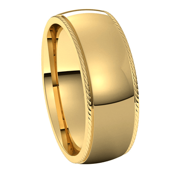 Yellow-Gold-8mm-Half-Round-Comfort-Fit-Rope-Edge-Wedding-Band-Side-View1 Yellow-Gold-8mm-Half-Round-Comfort-Fit-Rope-Edge-Wedding-Band-Side-View1