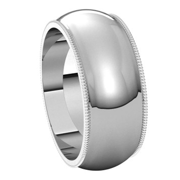 Platinum-8mm-Standard-Milgrain-Edge-Wedding-Band-Side-View1 Platinum-8mm-Standard-Milgrain-Edge-Wedding-Band-Side-View1