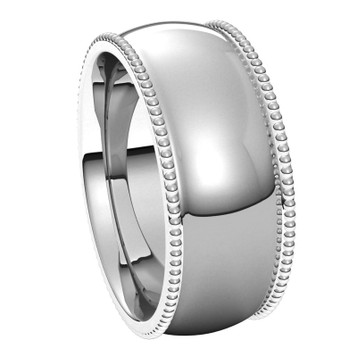Platinum-8mm-Half-Round-Comfort-Fit-Beaded-Edge-Wedding-Band-Side-View1 Platinum-8mm-Half-Round-Comfort-Fit-Beaded-Edge-Wedding-Band-Side-View1