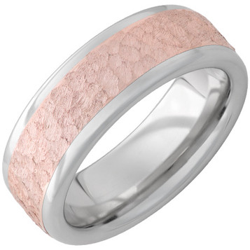 Serinium-Hammered-Design-8mm-with-5mm-14K-Rose-Gold-Center-Inlay-Wedding-Band-Side-View1 Serinium-Hammered-Design-8mm-with-5mm-14K-Rose-Gold-Center-Inlay-Wedding-Band-Side-View1