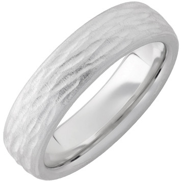Serinium-Domed-6mm-or-8mm-with-Bark-Hand-Finish-Wedding-Band-Side-View1 Serinium-Domed-6mm-or-8mm-with-Bark-Hand-Finish-Wedding-Band-Side-View1