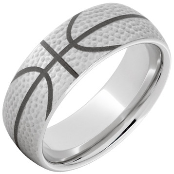 Serinium-Domed-8mm-with-Basketball-Laser-Design-Engraving-Wedding-Band-Side-View1 Serinium-Domed-8mm-with-Basketball-Laser-Design-Engraving-Wedding-Band-Side-View1