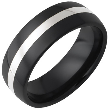 Black-Diamond-Ceramic-Domed-8mm-with-Center-Sterling-Silver-Inlay-Wedding-Band-Side-View1 Black-Diamond-Ceramic-Domed-8mm-with-Center-Sterling-Silver-Inlay-Wedding-Band-Side-View1