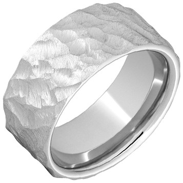 Serinium-Pipe-Cut-10mm-with-Hammered-Thor-Finish-Wedding-Band-Side-View1 Serinium-Pipe-Cut-10mm-with-Hammered-Thor-Finish-Wedding-Band-Side-View1