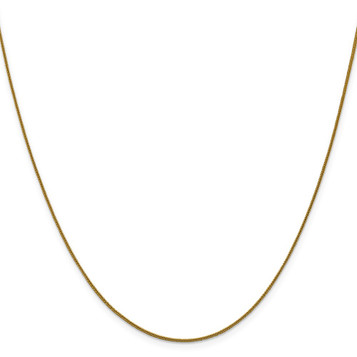14K Yellow Gold 0.8mm Width - 16 inch - 24 inch Length - D/C Square Spiga Chain