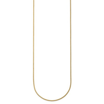 14K Yellow Gold Polished Solid Snake Chain Necklace 16" 18" 20" 24" and 30" 14K Yellow Gold Polished Solid Snake Chain Necklace 16" 18" 20" 24" and 30"