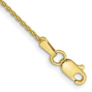 10K Yellow Gold 1.2mm Parisian Wheat Chain Anklet - length: 10'' inches - (C63-845) 10K Yellow Gold 1.2mm Parisian Wheat Chain Anklet - length: 10'' inches - (C63-845)