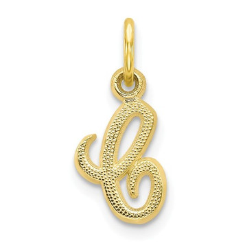 10K Yellow Gold Letter Initial C Charm - (A81-786)