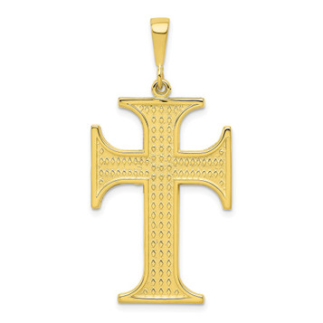 10K Yellow Gold Cross Charm - (A81-833)