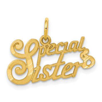 10K Yellow Gold Special Sister Charm - (A81-896)