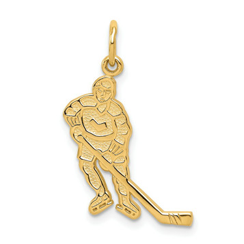10K Yellow Gold Hockey Charm - (A81-932)