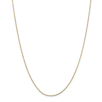 Amazon.com: Honolulu Jewelry Company 14K Real Solid Yellow Gold 1mm Rope Chain  Necklace Lobster Clasp - 16 Inches: Clothing, Shoes & Jewelry