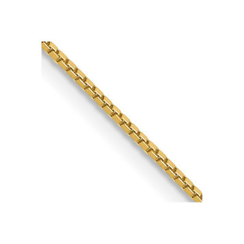 18K Yellow Gold Leslie's 0.8mm Box Chain - length: 16 inches - (B18-370) 18K Yellow Gold Leslie's 0.8mm Box Chain - length: 16 inches - (B18-370)