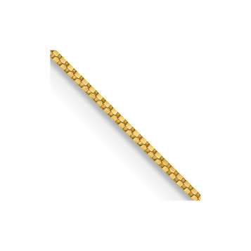 18K Yellow Gold Leslie's 0.7mm Box Chain - length: 16 inches - (B18-406) 18K Yellow Gold Leslie's 0.7mm Box Chain - length: 16 inches - (B18-406)