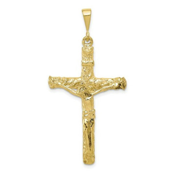 10K Yellow Gold Crucifix Charm - (A81-950)