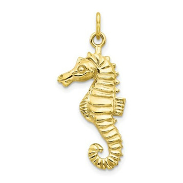 10K Yellow Gold Sea Horse Charm - (A81-953)