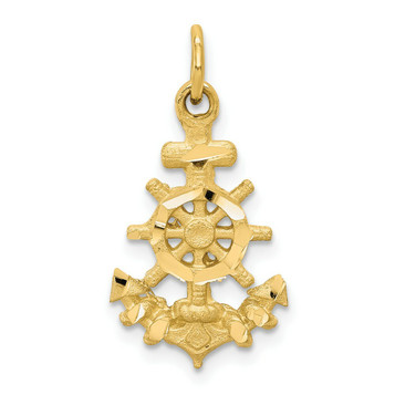 10K Yellow Gold Anchor Charm - (A81-974) 10K Yellow Gold Anchor Charm - (A81-974)