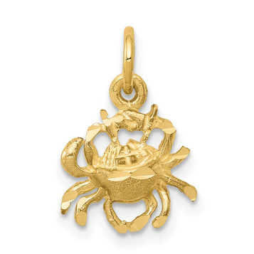10K Yellow Gold Crab Charm - (A81-987)