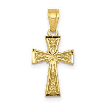 10K Yellow Gold Cross Pendant - (A82-103)